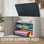 Devoko Waterproof Resin Outdoor Storage Shed 34 Cu Ft