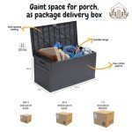 Large Waterproof Outdoor Storage Box for Patios