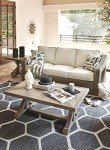 Beachcroft Outdoor Wicker Sofa with Cushions and Pillows