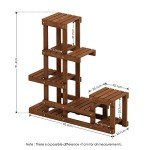 Tioman Hardwood Outdoor Flower Stand in Teak Oil