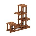 Tioman Hardwood Outdoor Flower Stand in Teak Oil