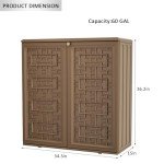 Weatherproof 60 Gallon Outdoor Storage Cabinet