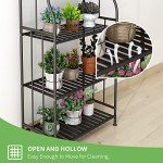5-Tier Metal Plant Stand for Indoor/Outdoor Use