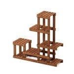 Tioman Hardwood Outdoor Flower Stand in Teak Oil