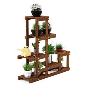 Tioman Hardwood Outdoor Flower Stand in Teak Oil