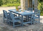7-Piece Outdoor Dining Set with Umbrella Hole
