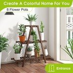 Tiered Bamboo Plant Stand for Indoor and Outdoor Use
