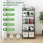 5-Tier Metal Plant Stand for Indoor/Outdoor Use