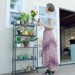 5-Tier Metal Plant Stand for Indoor/Outdoor Use