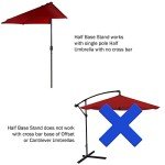 Weighted Half Round Umbrella Base for Outdoor Use