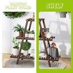 Tiered Bamboo Plant Stand for Indoor and Outdoor Use