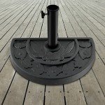 Weighted Half Round Umbrella Base for Outdoor Use