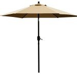 Sunnyglade 7.5' Tan Patio Umbrella with Crank