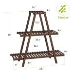 Tiered Bamboo Plant Stand for Indoor and Outdoor Use