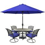 Blue 9ft Patio Umbrella for Market Tables