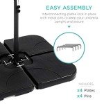 4-Piece Heavy-Duty Cantilever Umbrella Stand Set