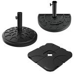 Weighted Half Round Umbrella Base for Outdoor Use