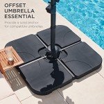4-Piece Heavy-Duty Cantilever Umbrella Stand Set