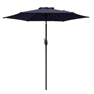 7.5 Ft Navy Blue Patio Umbrella with Tilt