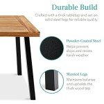 Acacia Wood 6-Person Dining Table for Outdoors