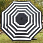 Sunnyglade 9' Black and White Patio Umbrella