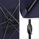 7.5 Ft Navy Blue Patio Umbrella with Tilt