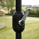 Sunnyglade 9' Black and White Patio Umbrella