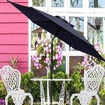 7.5 Ft Navy Blue Patio Umbrella with Tilt