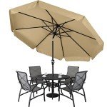 9ft Patio Umbrella with Tilt & Crank - Khaki
