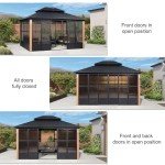 Purple Leaf 12' x 14' Outdoor Hardtop Gazebo