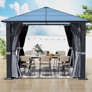 GARTOO 10’x10’ Waterproof Outdoor Canopy Gazebo