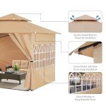 ABCCANOPY 10x10 Screened Patio Gazebo - Beige