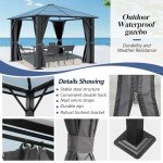 GARTOO 10’x10’ Waterproof Outdoor Canopy Gazebo