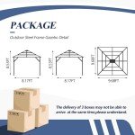 GARTOO 10’x10’ Waterproof Outdoor Canopy Gazebo