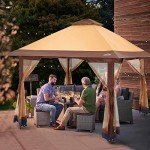 Instant Pop-Up Patio Gazebo with Netting Sidewalls