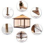 Instant Pop-Up Patio Gazebo with Netting Sidewalls