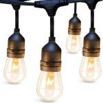 Addlon 30-Bulb Outdoor String Lights, Warm Yellow