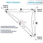 Turquoise Waterproof Triangle Shade Sail Canopy