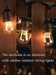 Addlon 30-Bulb Outdoor String Lights, Warm Yellow
