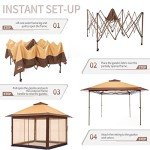 Instant Pop-Up Patio Gazebo with Netting Sidewalls
