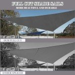 Rectangle Sun Shade Sail 12x16FT - Dark Grey