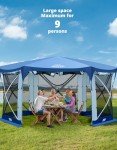 DEERFAMY 12.5x12.5ft Pop Up Gazebo Tent