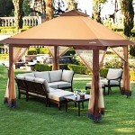 Instant Pop-Up Patio Gazebo with Netting Sidewalls