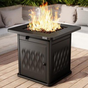 28'' East Oak Gas Fire Table - 50,000 BTU