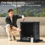 28'' East Oak Gas Fire Table - 50,000 BTU