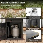 28'' East Oak Gas Fire Table - 50,000 BTU