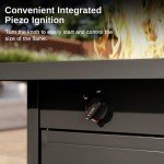 28'' East Oak Gas Fire Table - 50,000 BTU