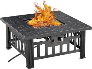 30 Inch Propane Gas Fire Table with Lid