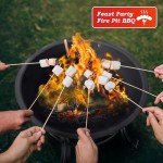 55.9 cm Steel Outdoor Fire Pit with Spark Screen