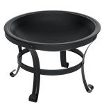 55.9 cm Steel Outdoor Fire Pit with Spark Screen